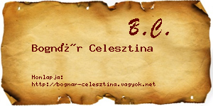 Bognár Celesztina névjegykártya